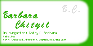 barbara chityil business card